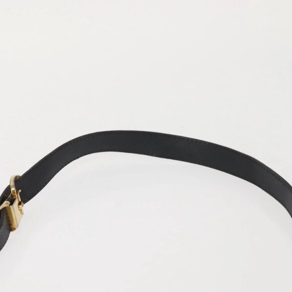 Christian Dior Honeycomb Canvas Shoulder Bag PVC Black Gold Auth SW1569 - Picture 8 of 16